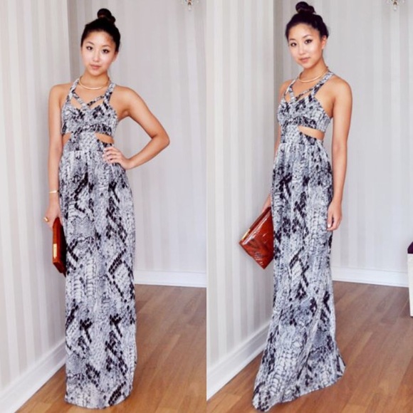 Stylestalker Python Cuts Maxi Dress - Picture 3 of 5